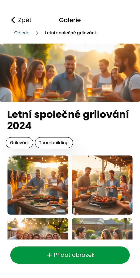 Ukázka modulu Galerie v aplikaci